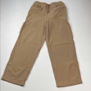 Athleta Farallon Pant Straight Leg Crop Ankle Pull On Pants Khaki Size XXS